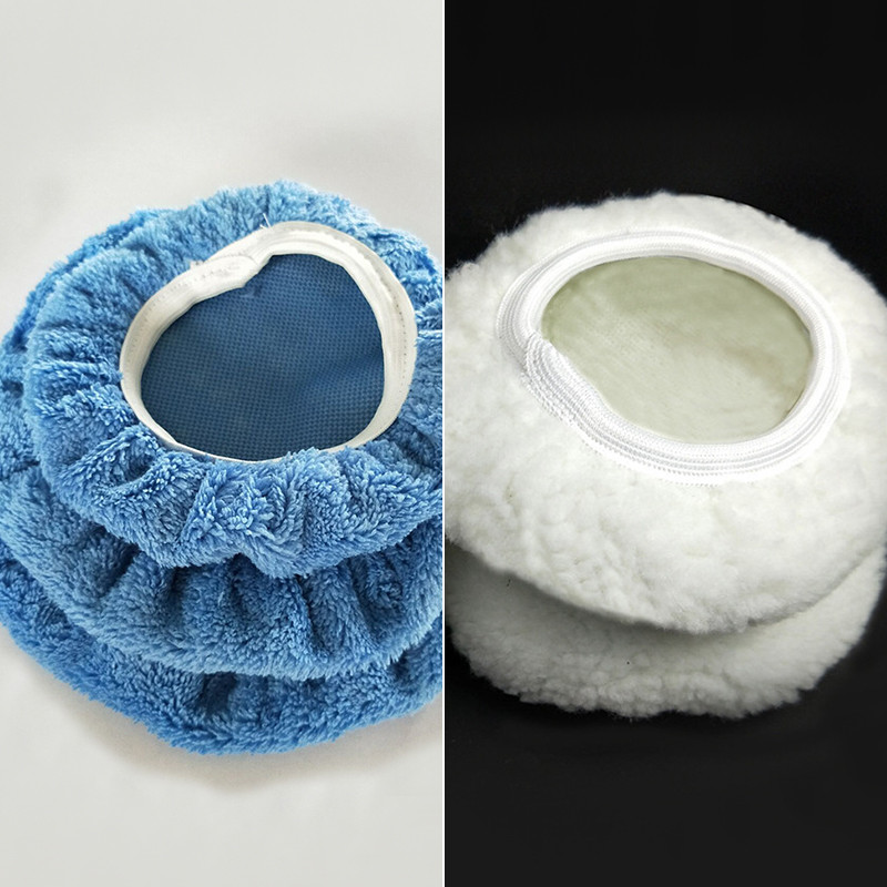 Autopoleerimiskäsnaga poleerpadja mikrokiust kate, vaha aplikaatori poleerimispadja kate, 5-6" 7-8" 9-10" 3 suurust autotarvikud