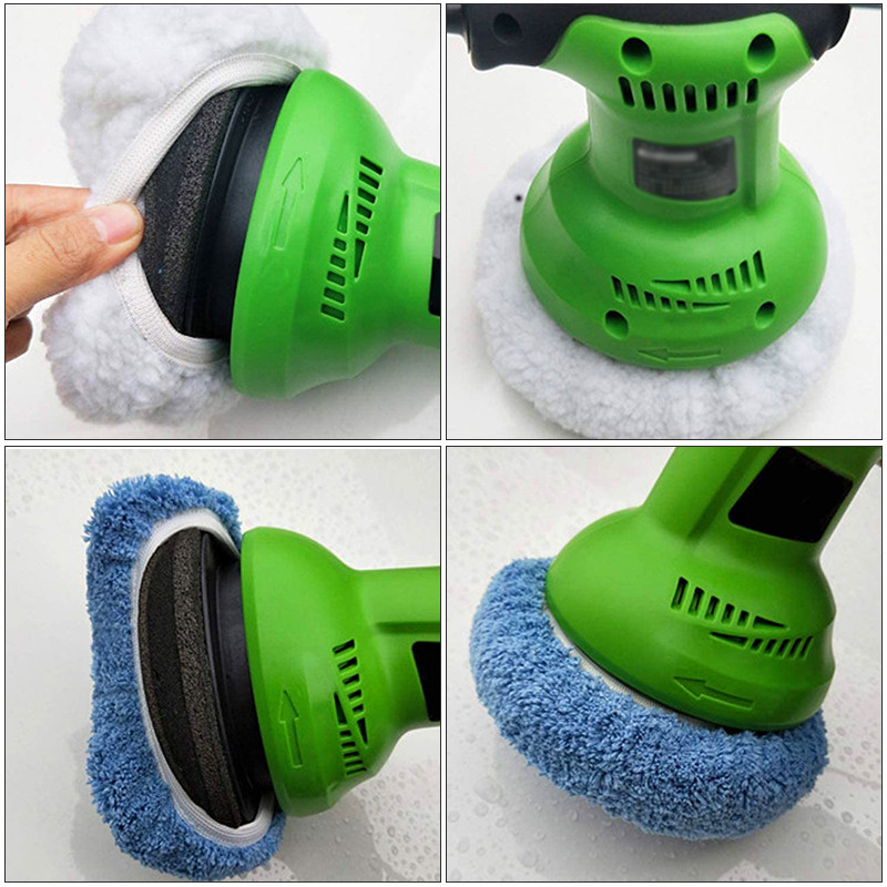 Autopoleerimiskäsnaga poleerpadja mikrokiust kate, vaha aplikaatori poleerimispadja kate, 5-6" 7-8" 9-10" 3 suurust autotarvikud