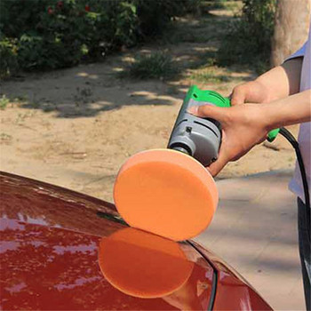 6-инчова 150 мм автоматична полираща подложка за кола за полираща гъба Колело с восък Оранжев автомобилни аксесоари Полиращ диск Измиване Поддръжка