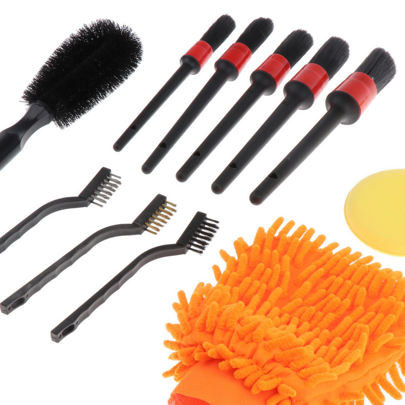 5/12 tk detailiharjade komplekt Autode puhastusharjade komplekt Autode rataste rehvihari Universaalne hari autole, veoautole, mootorrattale