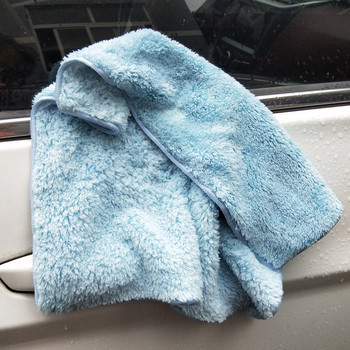 40x40cm Автомивка Восъчна кристална микрофибърна кърпа Почистваща кърпа за сушене на кола Подгъваща кърпа за грижа за колата Кърпа за автомивка