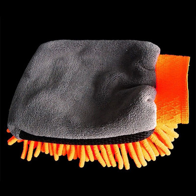 Mănuși de spălat auto din microfibră 2 în 1, mănuși groase pentru curățarea mașinii, ceară de chenille, perie de detaliere impermeabilă, pentru îngrijirea auto, mănușă cu două fețe