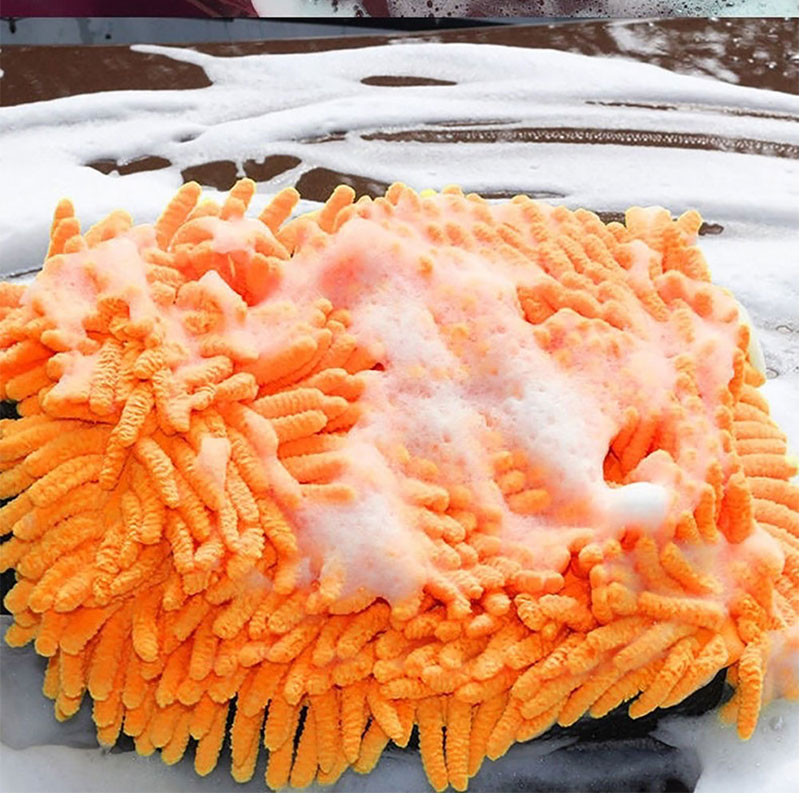 Mănuși de spălat auto din microfibră 2 în 1, mănuși groase pentru curățarea mașinii, ceară de chenille, perie de detaliere impermeabilă, pentru îngrijirea auto, mănușă cu două fețe