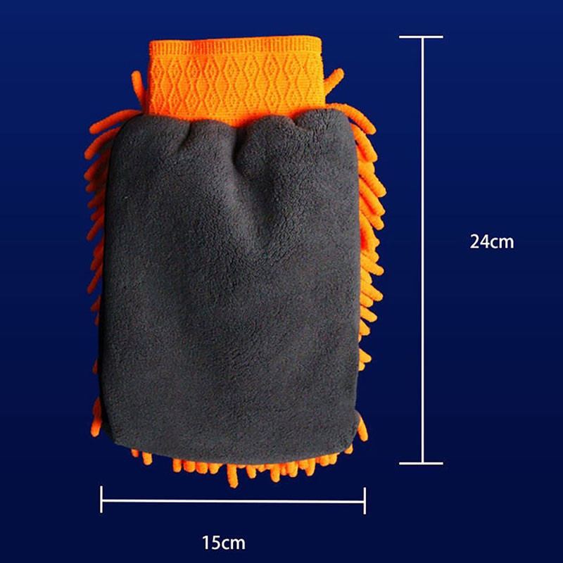 Mănuși de spălat auto din microfibră 2 în 1, mănuși groase pentru curățarea mașinii, ceară de chenille, perie de detaliere impermeabilă, pentru îngrijirea auto, mănușă cu două fețe