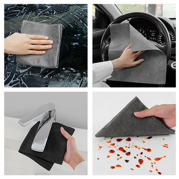 1 БР. Удебелена магическа почистваща кърпа за многократна употреба, кърпа за автомобилно стъкло, без ивици, микрофибърна кърпа за многократна употреба за почистване на автомобили