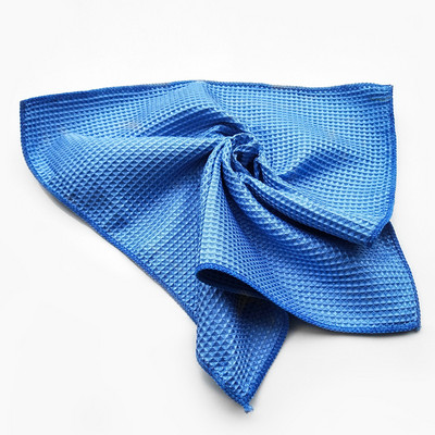 2 τμχ Πετσέτες πλυσίματος αυτοκινήτου Γυαλί Καθαρισμός Νερό Στέγνωμα Μικροϊνών Παράθυρο Καθαρισμός Μαντηλάκι Auto Detailing Waffle Weave for Kitchen Bath 40*40cm