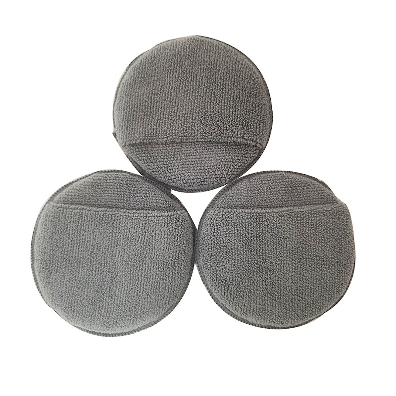 4 kom. Okrugla džepna spužvica od mikrovlakana za njegu automobila od 5 inča, jastučić za nanošenje voska za automobile, jastučić za poliranje ruku za detalje automobila