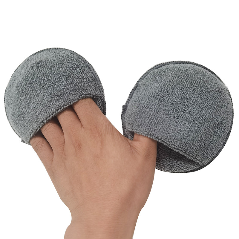 4 kom. Okrugla džepna spužvica od mikrovlakana za njegu automobila od 5 inča, jastučić za nanošenje voska za automobile, jastučić za poliranje ruku za detalje automobila