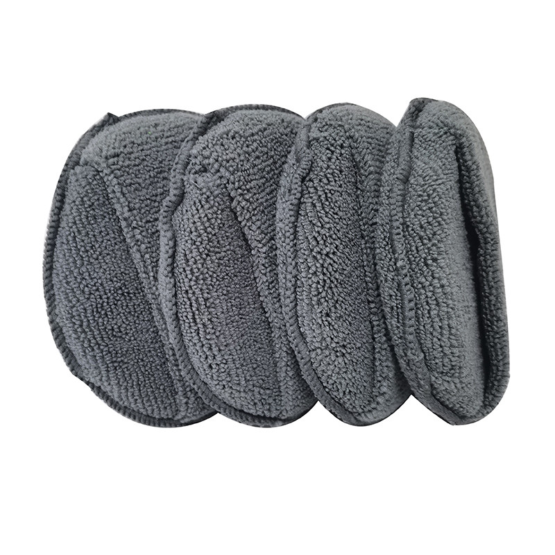 4 kom. Okrugla džepna spužvica od mikrovlakana za njegu automobila od 5 inča, jastučić za nanošenje voska za automobile, jastučić za poliranje ruku za detalje automobila