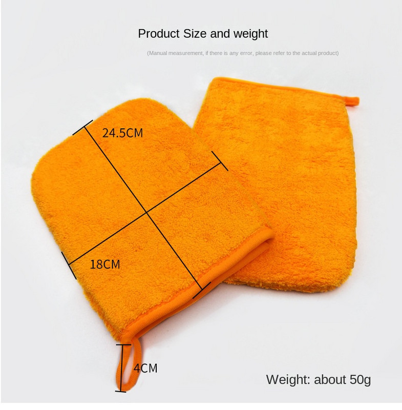 Keermepressimine ja vahatamine Coral Velvet kindad Kahepoolsed Coral Velvet autopuhastuskindad Ripputavad puhastuskindad