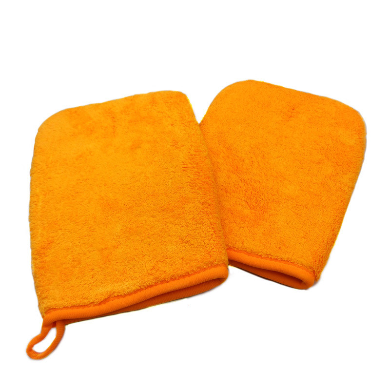 Keermepressimine ja vahatamine Coral Velvet kindad Kahepoolsed Coral Velvet autopuhastuskindad Ripputavad puhastuskindad