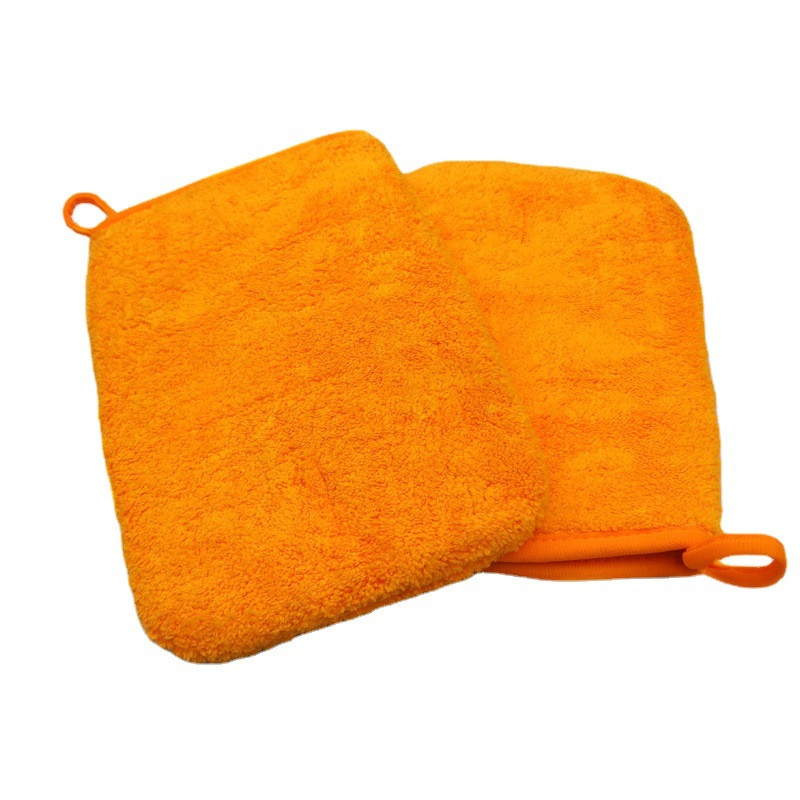 Keermepressimine ja vahatamine Coral Velvet kindad Kahepoolsed Coral Velvet autopuhastuskindad Ripputavad puhastuskindad