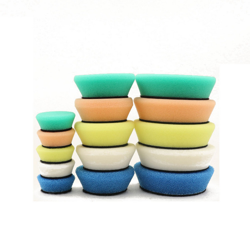 HUTU 32PCS Λεπτομέρειες αυτοκινήτου Γυάλισμα δίσκου τροχού μικρής περιοχής Εργαλείο επισκευής γρατσουνιών 1 ίντσας 2 ιντσών 3 ιντσών Αυτοκόλλητος τροχός σφουγγαριού