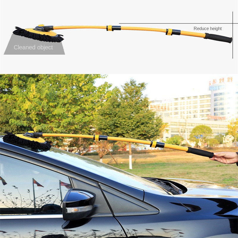 2022 Νέα βούρτσα καθαρισμού αυτοκινήτου Βούρτσα πλυσίματος αυτοκινήτου Τηλεσκοπική ράβδος με μακριά λαβή Καθαρισμός σφουγγαρίστρα σκούπα αξεσουάρ αυτοκινήτου