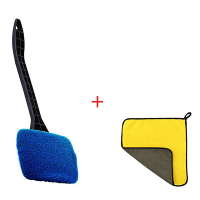 Σετ βούρτσας καθαρισμού τζαμιών αυτοκινήτου Εργαλείο πλύσης παρμπρίζ Εσωτερική σφουγγαρίστρα υαλοκαθαριστήρα αυτοκινήτου με μακριά λαβή Αξεσουάρ αυτοκινήτου
