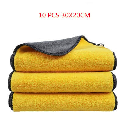 10 KOM 650GSM ručnik od mikrovlakana za automobile Upijajući ručnik Ultra mekani ručnik za pranje automobila bez rubova 30X20CM krpa za poliranje