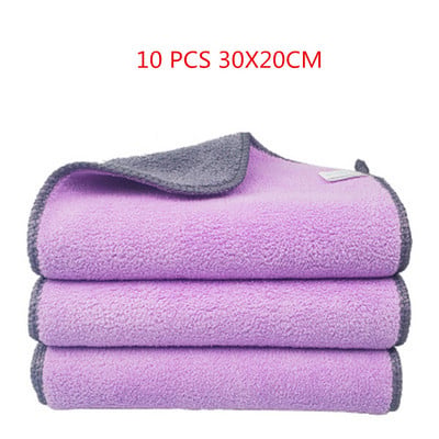 10 KOM 650GSM ručnik od mikrovlakana za automobile Upijajući ručnik Ultra mekani ručnik za pranje automobila bez rubova 30X20CM krpa za poliranje
