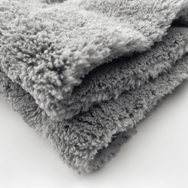 Lucullan 40x40cm 500GSM prosop din microfibră super moale, fără margini, pentru îngrijirea mașinii, lustruire, finisaje, cârpe gri deschis