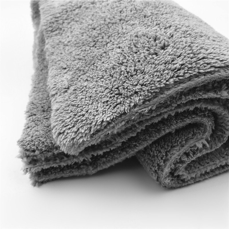 Lucullan 40x40cm 500GSM prosop din microfibră super moale, fără margini, pentru îngrijirea mașinii, lustruire, finisaje, cârpe gri deschis