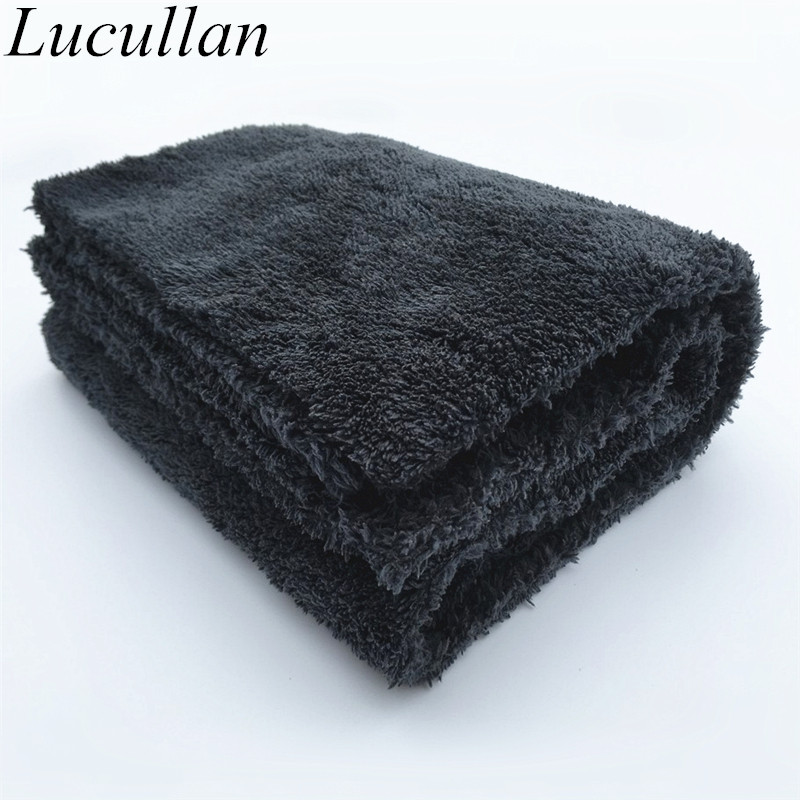 Lucullan Brand Super Glory Prosop din microfibră de pluș fără margini 40x40cm 500GSM cârpe pentru lustruirea finisajelor de lustruire Spălătorie auto