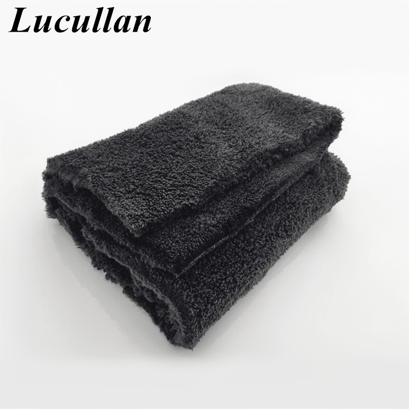 Lucullan Brand Super Glory Prosop din microfibră de pluș fără margini 40x40cm 500GSM cârpe pentru lustruirea finisajelor de lustruire Spălătorie auto