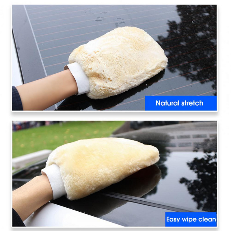 Car Styling Lână Moale Mănuși de spălat mașini Perie de curățare Masina de spălat motociclete Produse de îngrijire
