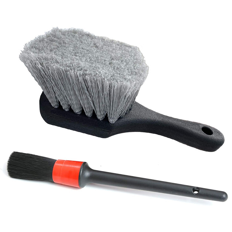 2 buc. perie pentru anvelope pentru roți, perie moale, perie de spălat auto, plus perie de detaliere, accesorii pentru curățarea anvelopelor, instrument de spălat auto, motocicletă