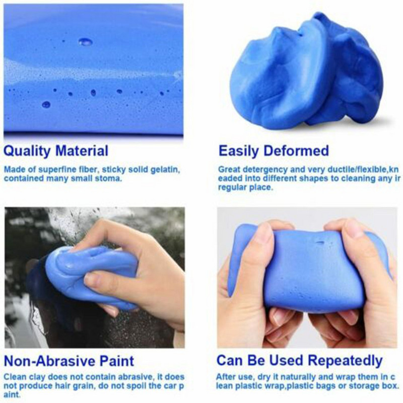 100g autopuhastussavi tolmueemaldaja autopuhastaja savipulk Pehme kleepuv klaviatuur Clean Auto kodukontori puhastustööriist