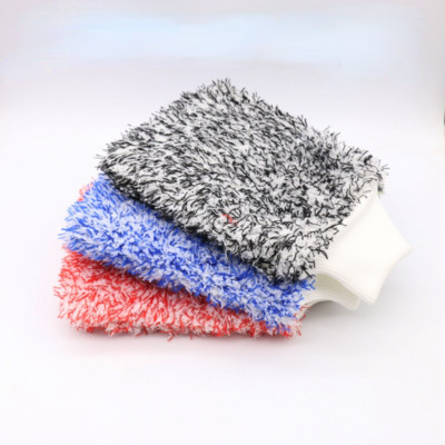 Double-sided Car Thickening Plush Car Cleaning Gloves Microfiber Absorbent Cleaning Coral Fleece Large Car Washing Gloves