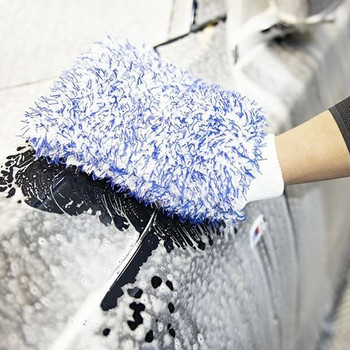 Ръкавици за миене на автомобили Микрофибър Микрофибър Ръкавици Двустранни за почистване на автомобили Ръкавици за пране без власинки и кърпи от микрофибър Автомобил