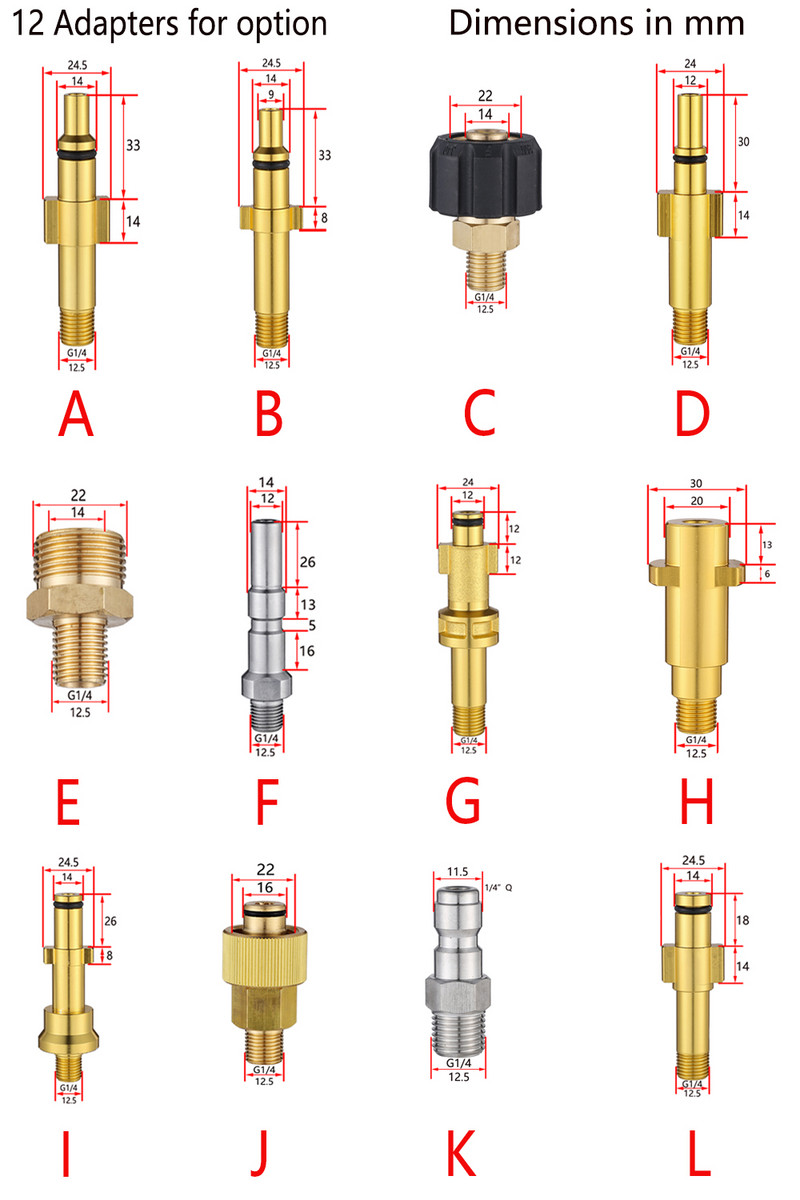 Mașină de spălat cu înaltă presiune Spălator de spumă auto Lance de spumă de zăpadă duză de spumă tun spumă generator de spumă pentru Daewoo Hammer Karcher Huter Makita