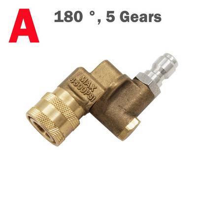 Περιστρεφόμενος σύνδεσμος 4500 PSI 1/4" Γρήγορη σύνδεση για προσάρτημα πλύσης πίεσης Προσαρμογέας καθαρισμού υδρορροής