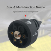 Duză reglabilă 6 în 1 din plastic pentru mașină de spălat fără fir de înaltă presiune de 1/4 inch, piese pentru pistol de apă, duză pentru furtun