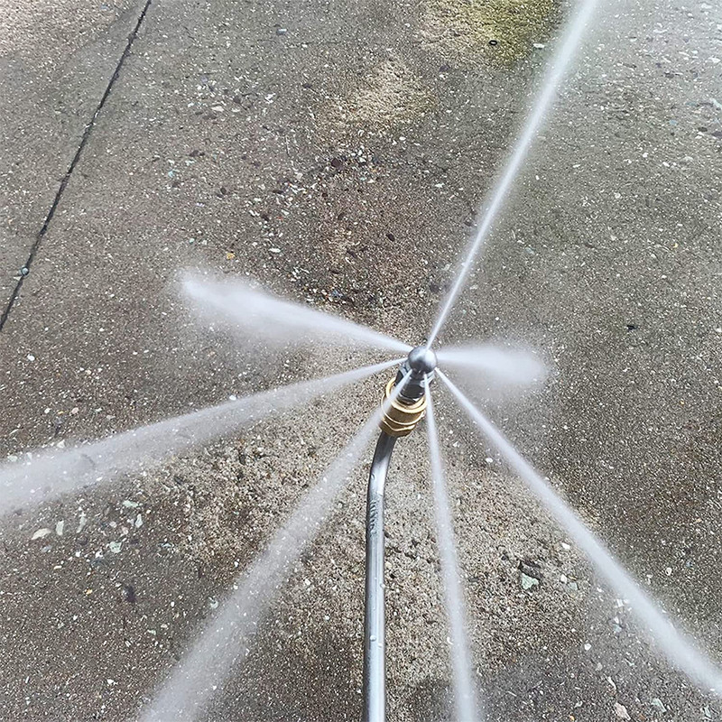 Vandens srovės aukšto slėgio antgalis Išvalykite kanalizaciją ir nuotekas 1/4 colio nerūdijančio plieno slėginė plovimo mašina Greito kištuko išleidimo žarnos antgalio įrankiai