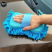 1PC Chenille Microfibră Coral Catifea Spălătorie Auto Burete Bloc Mănușă Mașină Unelte pentru spălătorie Auto Materiale de curățare a mașinii Mănușă de prosop din pânză