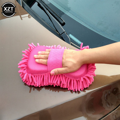1PC Chenille Microfibră Coral Catifea Spălătorie Auto Burete Bloc Mănușă Mașină Unelte pentru spălătorie Auto Materiale de curățare a mașinii Mănușă de prosop din pânză