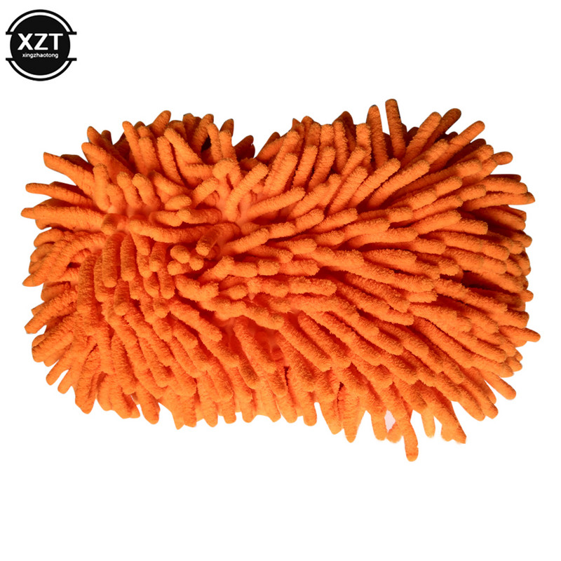1PC Chenille Microfibră Coral Catifea Spălătorie Auto Burete Bloc Mănușă Mașină Unelte pentru spălătorie Auto Materiale de curățare a mașinii Mănușă de prosop din pânză
