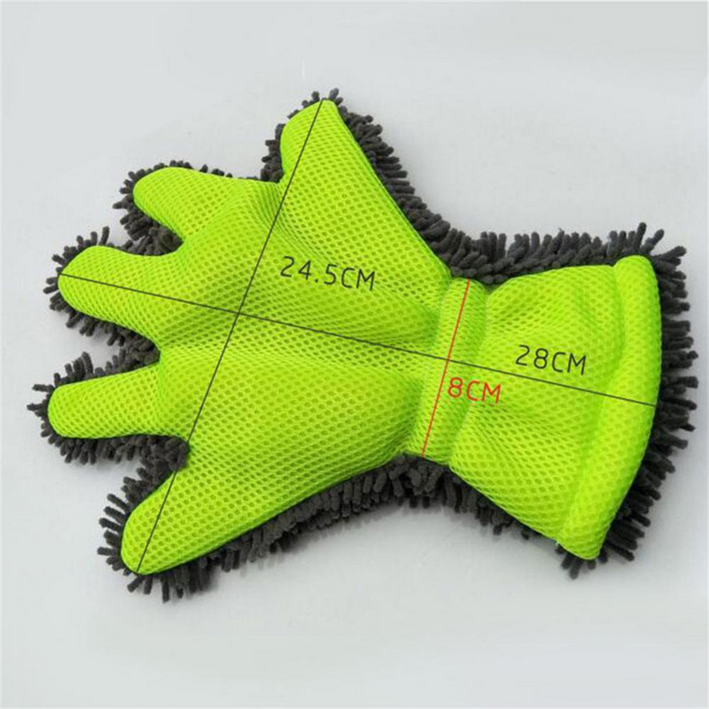 Mănuși pentru spălătorie auto cu cinci degete, catifea groasă, mănușă pentru curățare automată, șervețele de spălat impermeabile, pânză, instrumente pentru mașini, pentru îngrijirea mașinii, produse auto