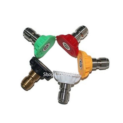 Adaptor reglabil cuplaj rotativ de conectare rapidă de 1/4" cu 5 duze de pulverizare Conexiune din cupru pentru mașină de spălat auto de înaltă presiune