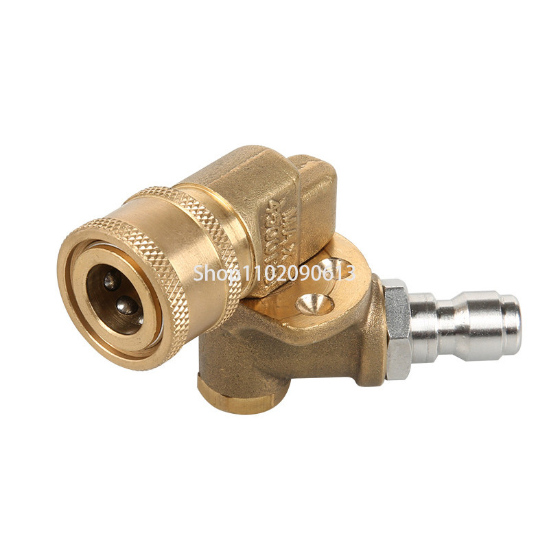 Adaptor reglabil cuplaj rotativ de conectare rapidă de 1/4" cu 5 duze de pulverizare Conexiune din cupru pentru mașină de spălat auto de înaltă presiune