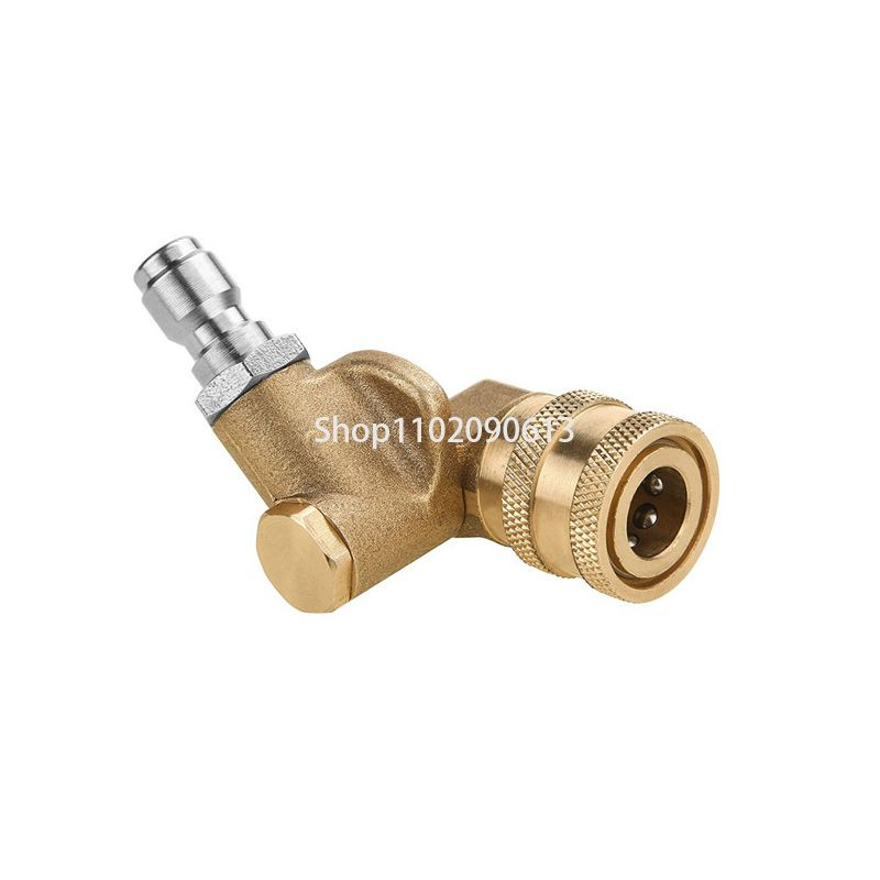 Adaptor reglabil cuplaj rotativ de conectare rapidă de 1/4" cu 5 duze de pulverizare Conexiune din cupru pentru mașină de spălat auto de înaltă presiune
