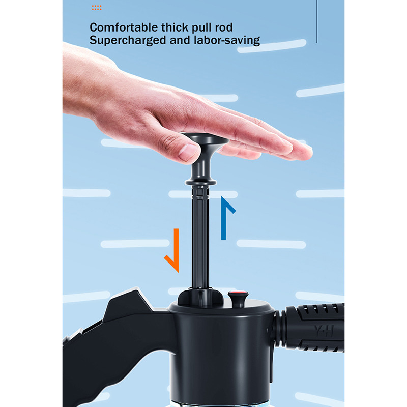 2L rankinis siurblys putų purkštuvas su 2 tipų antgaliais Rankinis pneumatinis putų patrankas Sniego putų automobilių plovimo purškimo butelis automobilio langų valymas