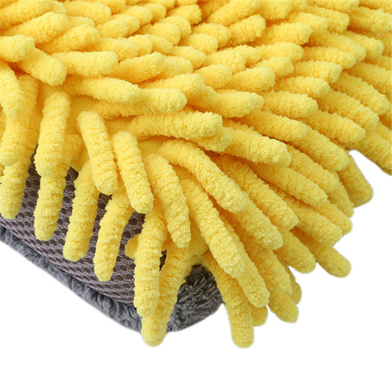 Mănuși multifuncționale pentru spălătorie auto, din microfibră, mănuși din chenille, mănuși groase pentru curățarea mașinii, perie de detaliere, pentru îngrijirea auto, mănuși cu două fețe, burete