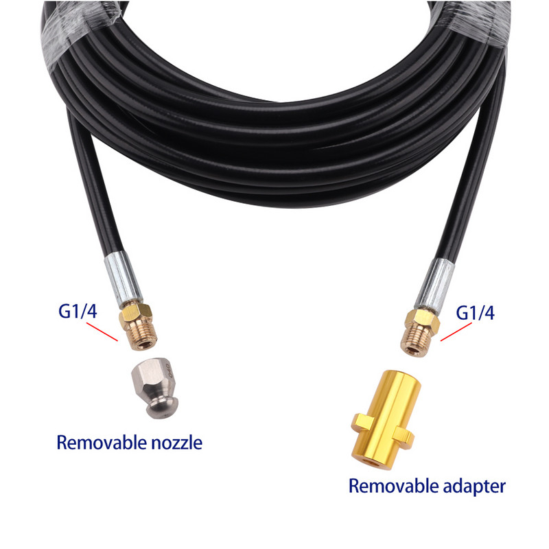 Kanalisatsiooni äravooluvee puhastusvooliku torupuhasti Karcher Interskol Huter Hammer Nilfisk STIHL Bosch Lavor kõrgsurvepesurile