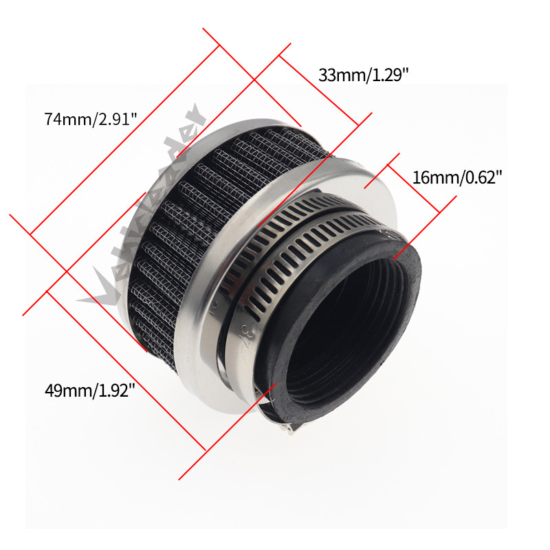 28mm-60mm Universal Filter Air Cleaner Μοτοσικλέτα ATV Pit Dirt Bike Air Cleaner φίλτρο εισαγωγής για Honda Kawasaki Yamaha Moto