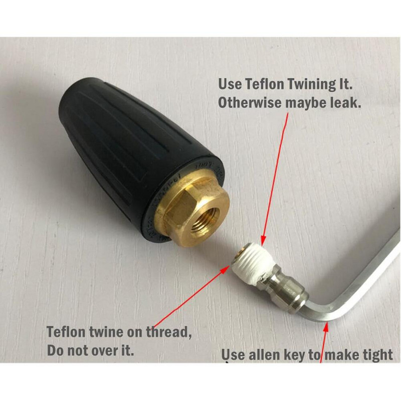 1/4 colio automobilio slėginio plovimo priedas turbo purkštukai purkštuvas sukamoji mova, purkštukas greitam prijungimui