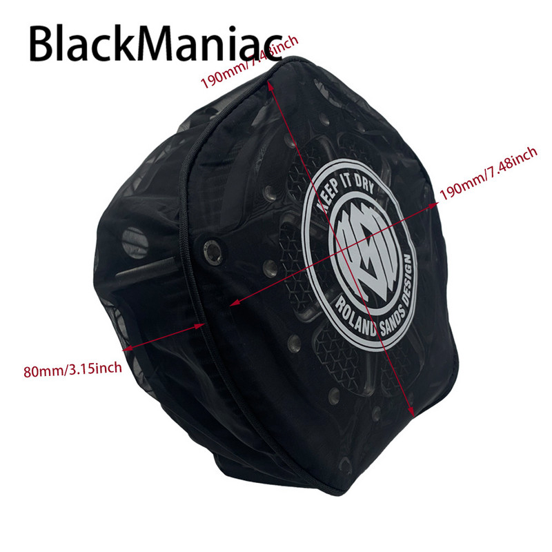 RSD juoda vandeniui atspari lietaus kojinė, skirta Harley Touring Sportster 1200 Softail Dyna Road King Electra Glide oro filtro valikliui