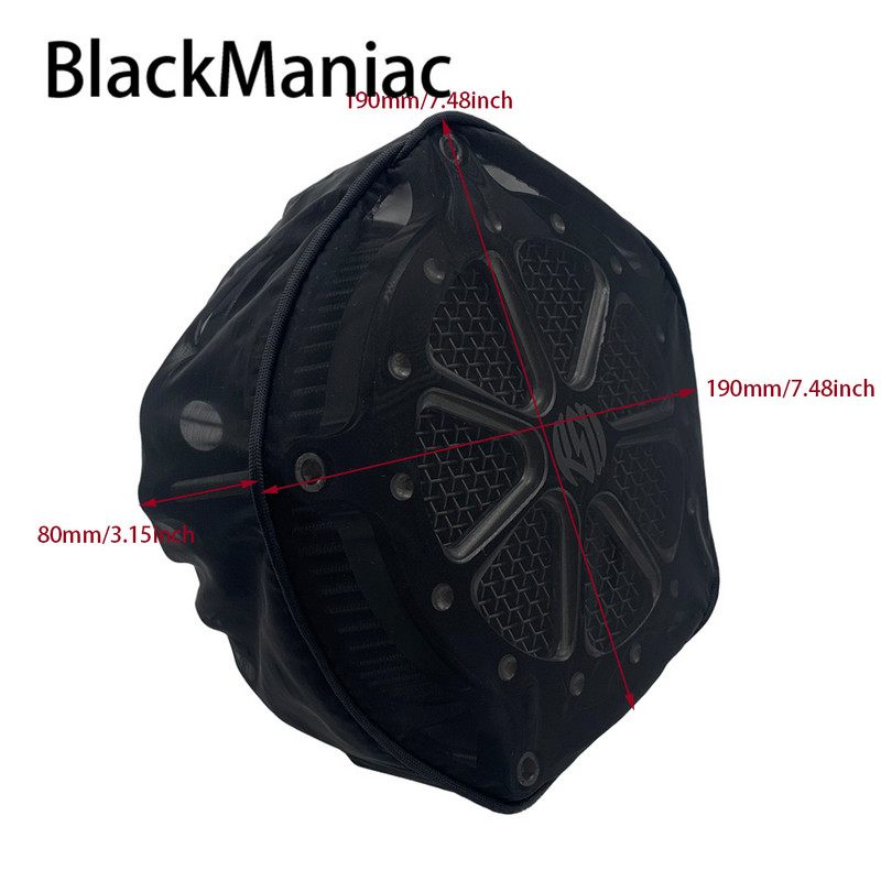 RSD juoda vandeniui atspari lietaus kojinė, skirta Harley Touring Sportster 1200 Softail Dyna Road King Electra Glide oro filtro valikliui