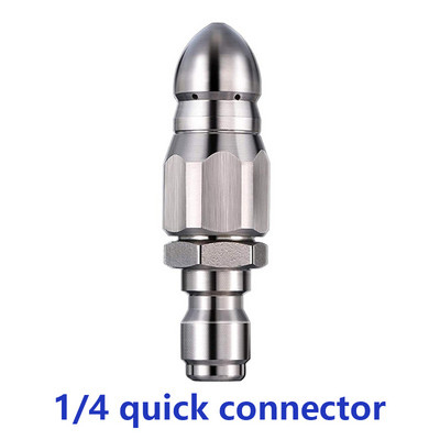 Mlaznica za pranje 1/4 inča Uređaj za visokotlačno pranje od nehrđajućeg čelika Odvodna cijev za čišćenje kanalizacije Sprej za prskanje Quick Plug Alati za mlaznicu za odvodno crijevo
