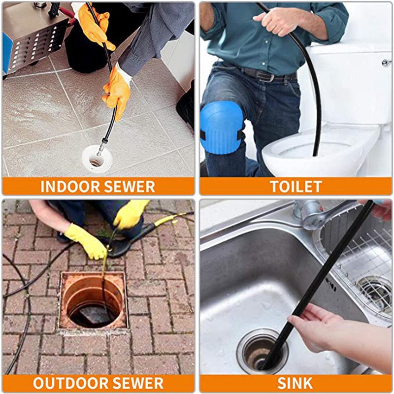 Mlaznica za pranje 1/4 inča Uređaj za visokotlačno pranje od nehrđajućeg čelika Odvodna cijev za čišćenje kanalizacije Sprej za prskanje Quick Plug Alati za mlaznicu za odvodno crijevo